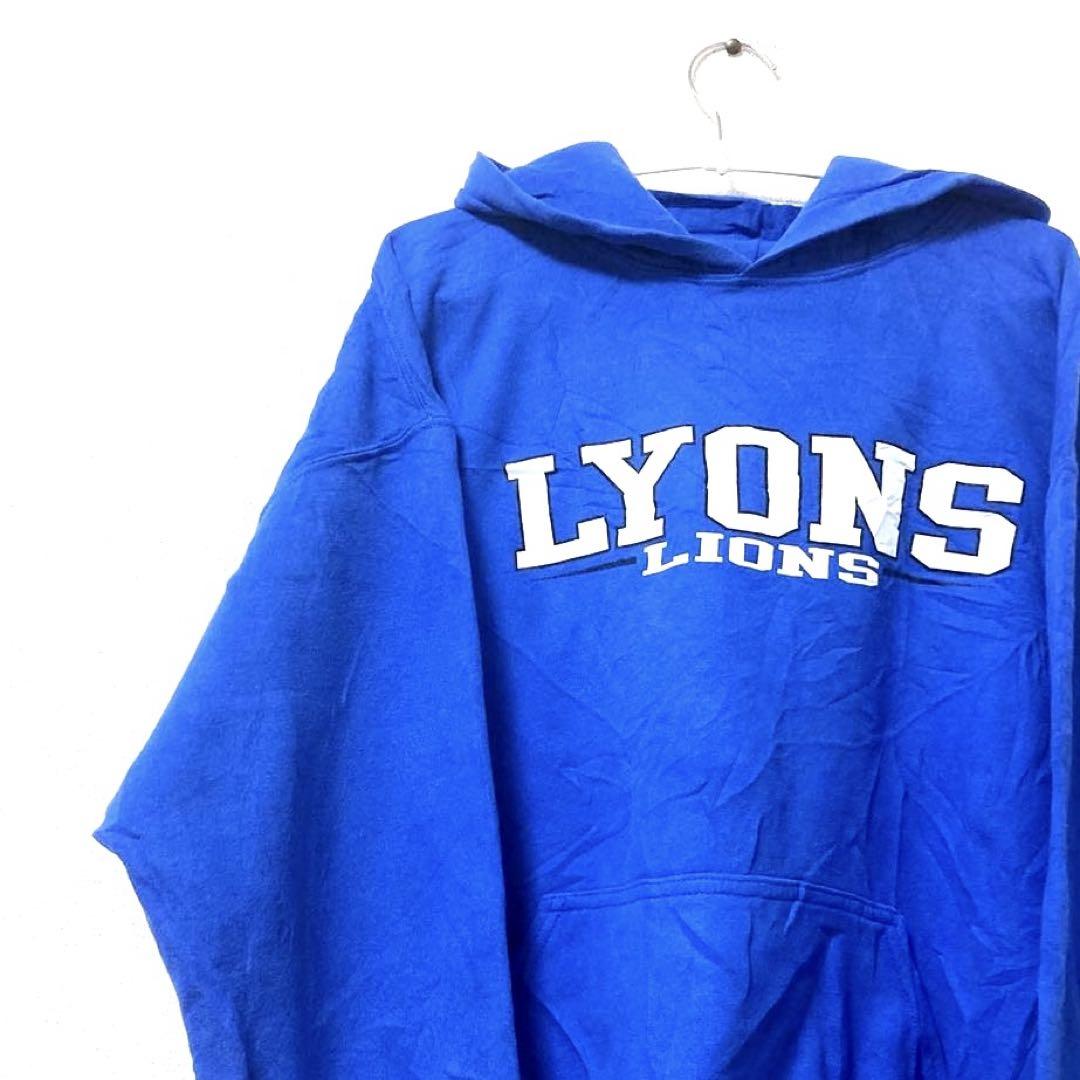 LYONS LIONS GILDAN ギルダン　ブルー　フーディー パーカー