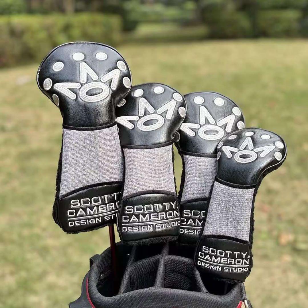 ヘッドカバー新品4点セット ゴルフクラブカバー ヘッドカバー ゴルフクラブカバー ヘッドカバー 4点セット スコッティ