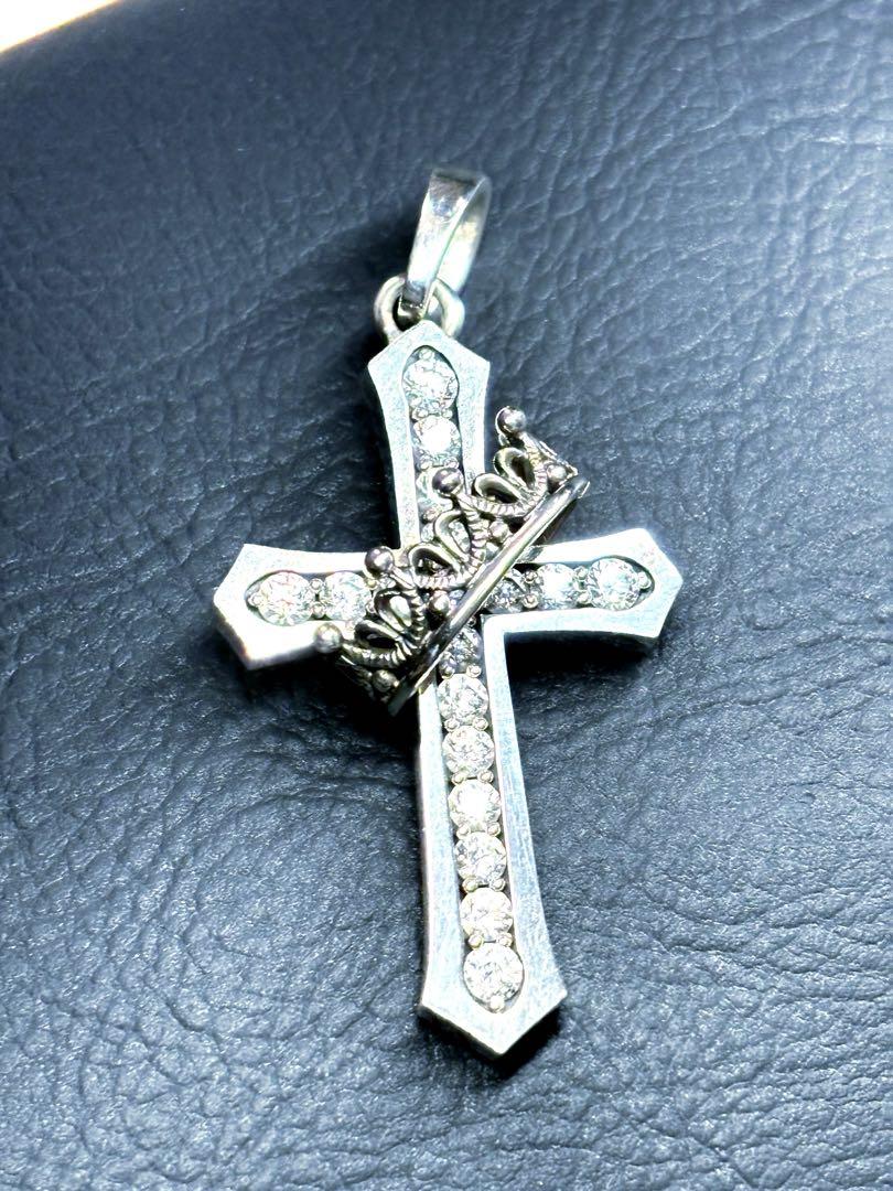 Justin Davis CROSS with CROWN ペンダント クリア 画像2