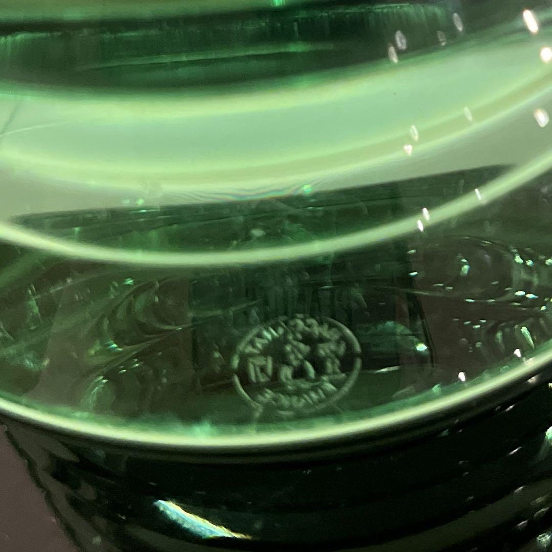 Baccarat バカラ　置時計　グリーン