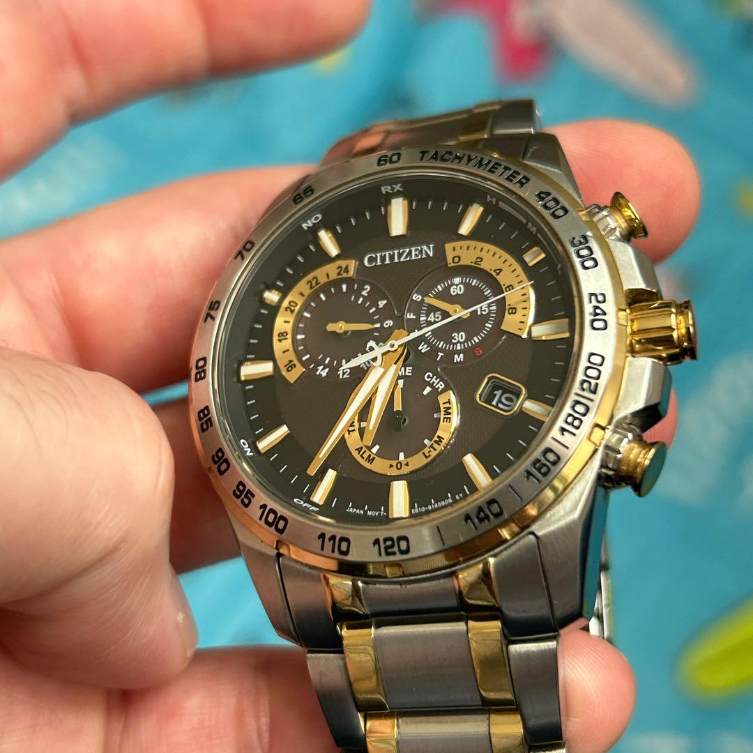 CITIZEN】 エコドライブ E610-S104840 電波ソーラー 稼動品