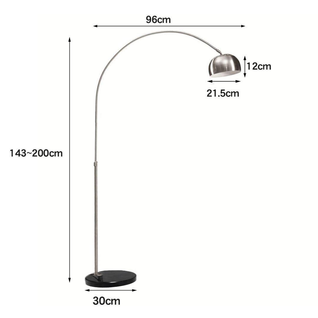 大得価得価 フロアライト アルコランプ デザイナーズ照明 北欧 200cm×96cm 黒 Pade0-m59695665378 人気が高