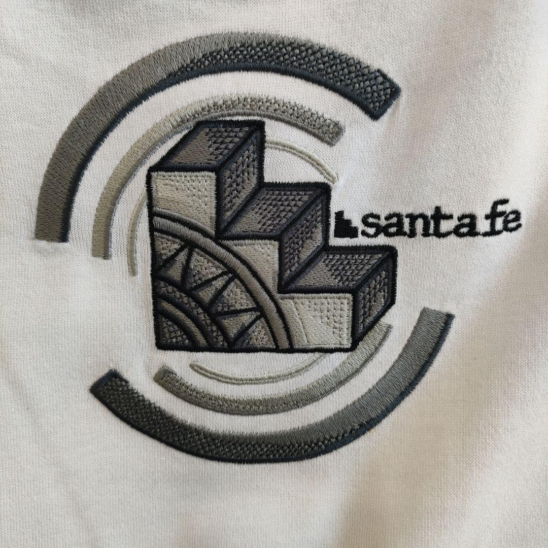 santa.fe 刺繍ロゴ Tシャツ ホワイト　L