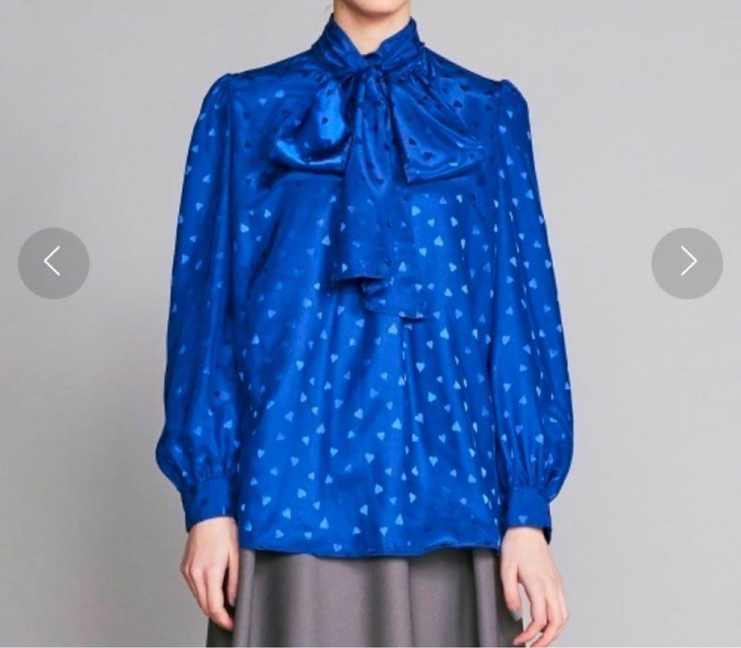 Sov. ソブ 23AW ハートジャガードボウタイブラウス リボンM Sov