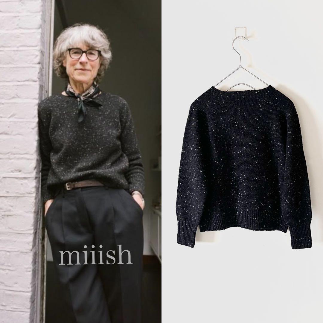 スコットランド製 マーガレットハウエル ドネガルウールニット ブラック3.9万 スコットランド製 マーガレットハウエル ドネガルウールニット ブラック3.9万