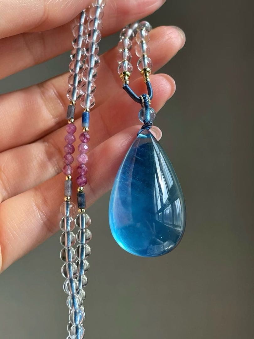 ︎ 天然 アクアマリン ネックレス 28.6g