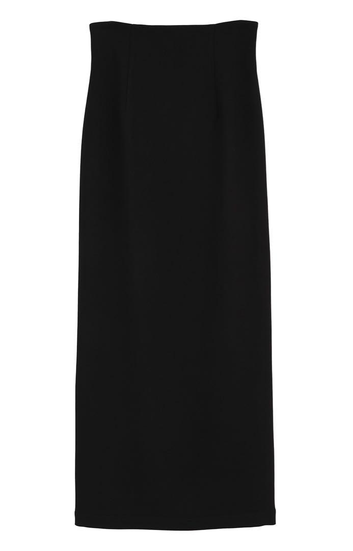 HIGH WAIST STRAIGHT MAXI SKIRT ブラック