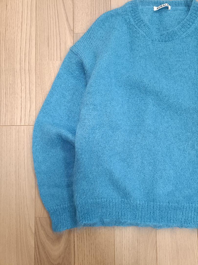 AURALEE MOHAIR KNIT オーラリー ニット　ターコイズブルー