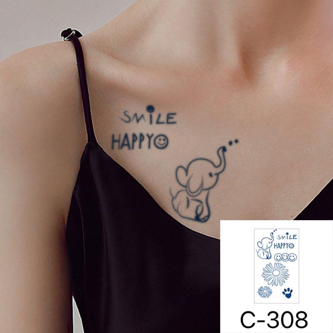ジャグアタトゥーシール ニコちゃん 英語 C-308 二週間もちます