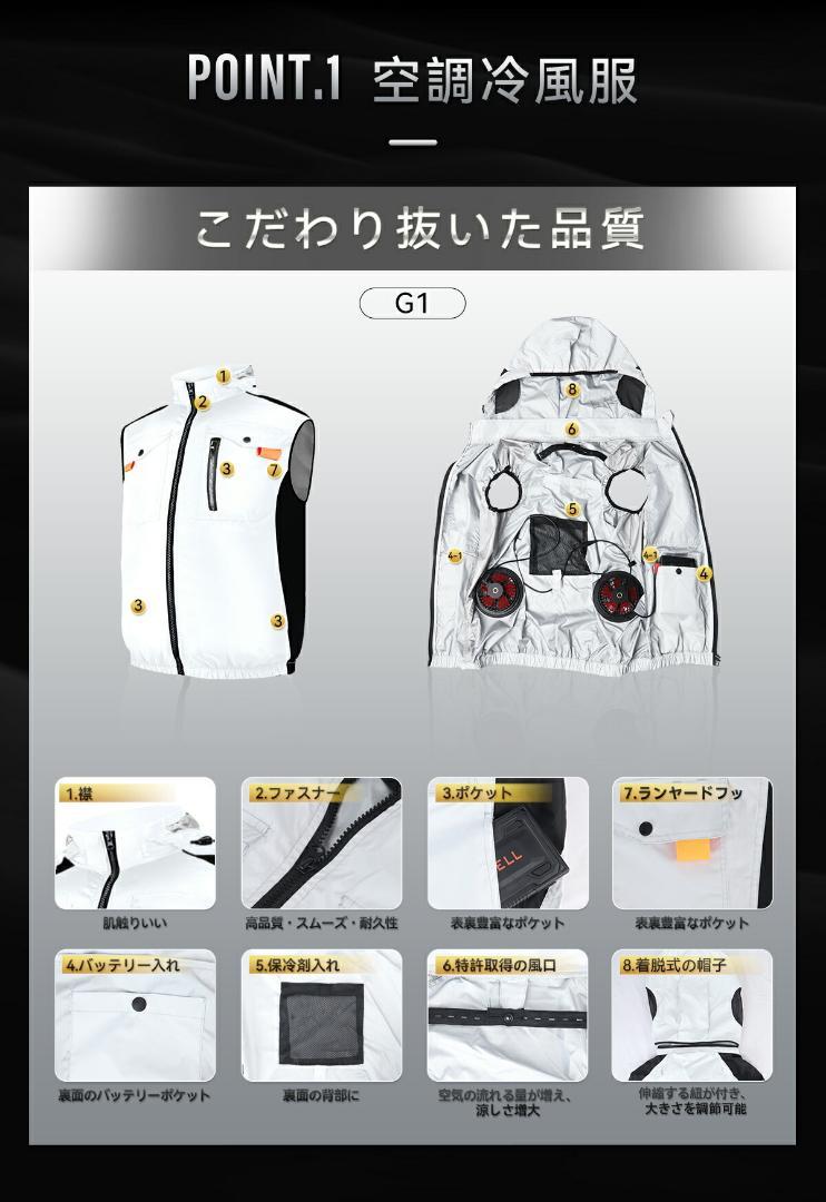 空調服 Covell 24V バッテリーセット LL グリーン 空調作業服 緑