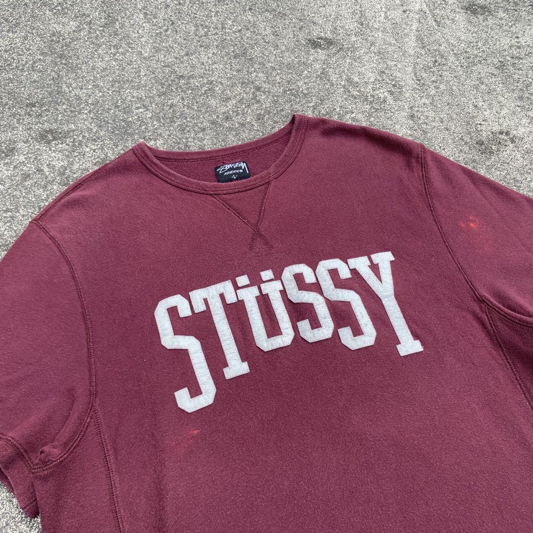 STUSSY 90年代 半袖スウェットトレーナー フェルトロゴ L - メルカリ