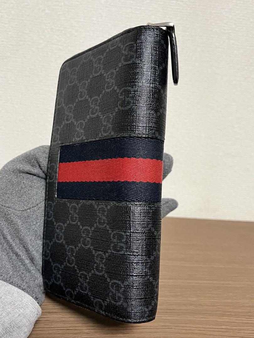 GUCCI 長財布 ストライプ　元箱、保存袋あり