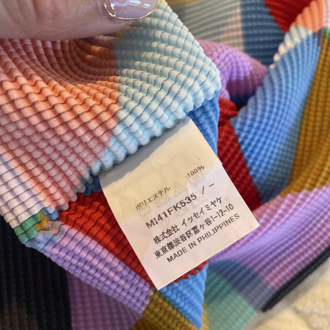 【SALE／60%OFF】 MIYAKE ISSEY me 長袖Tシャツ 幾何学模様 トップス