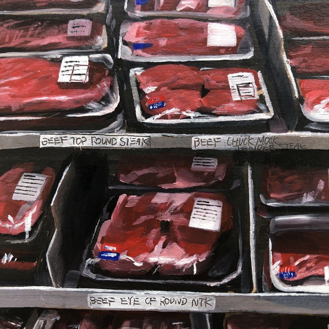 油彩『Meat Section』