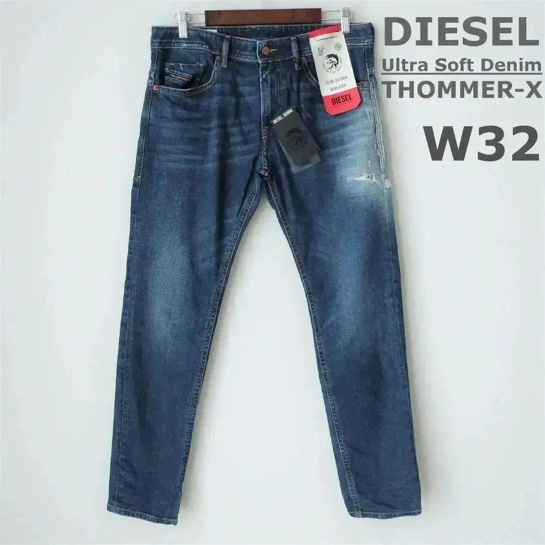 ブルー系,L最新デザインの 新品 DIESEL THOMMER-X ウルトラソフト の正規取扱店で UNDERCOVER スリムシルエット size3(L相当) メンズ チノパン