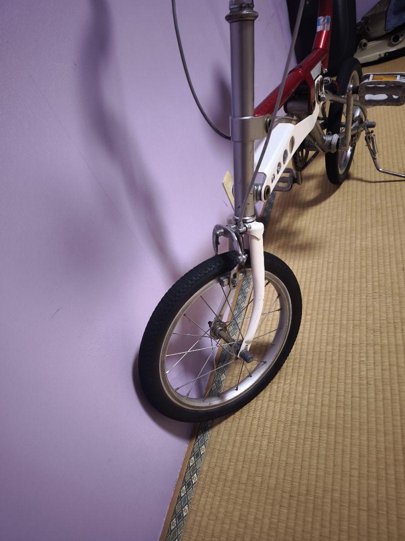 値下げ 折りたたみ自転車 レッドとシルバー