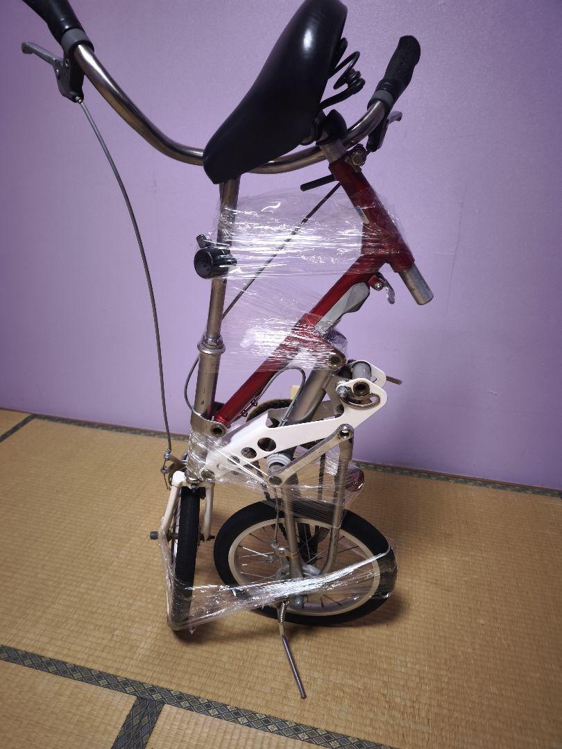 値下げ 折りたたみ自転車 レッドとシルバー