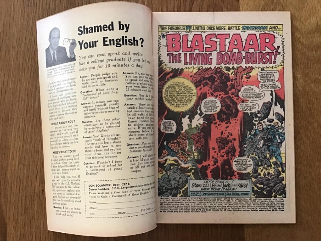 ファンタスティック・フォー #63 Blastaar登場❗️アメコミリーフ ファンタスティック・フォー #63 Blastaar登場❗️アメコミ
