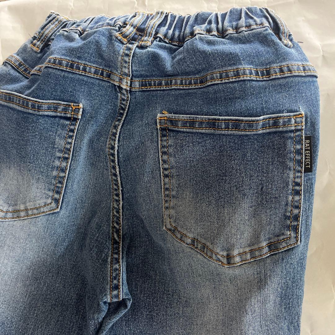 キッズ ダメージ加工スキニーパンツ