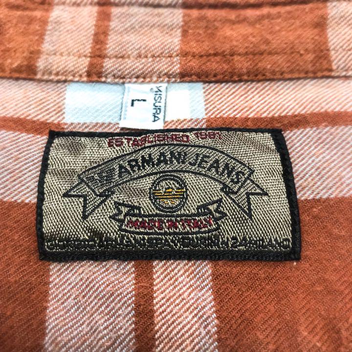 ARMANI フランネルチェックシャツ サイズL wiqPz-m59734966638 JEANS 在庫爆買い