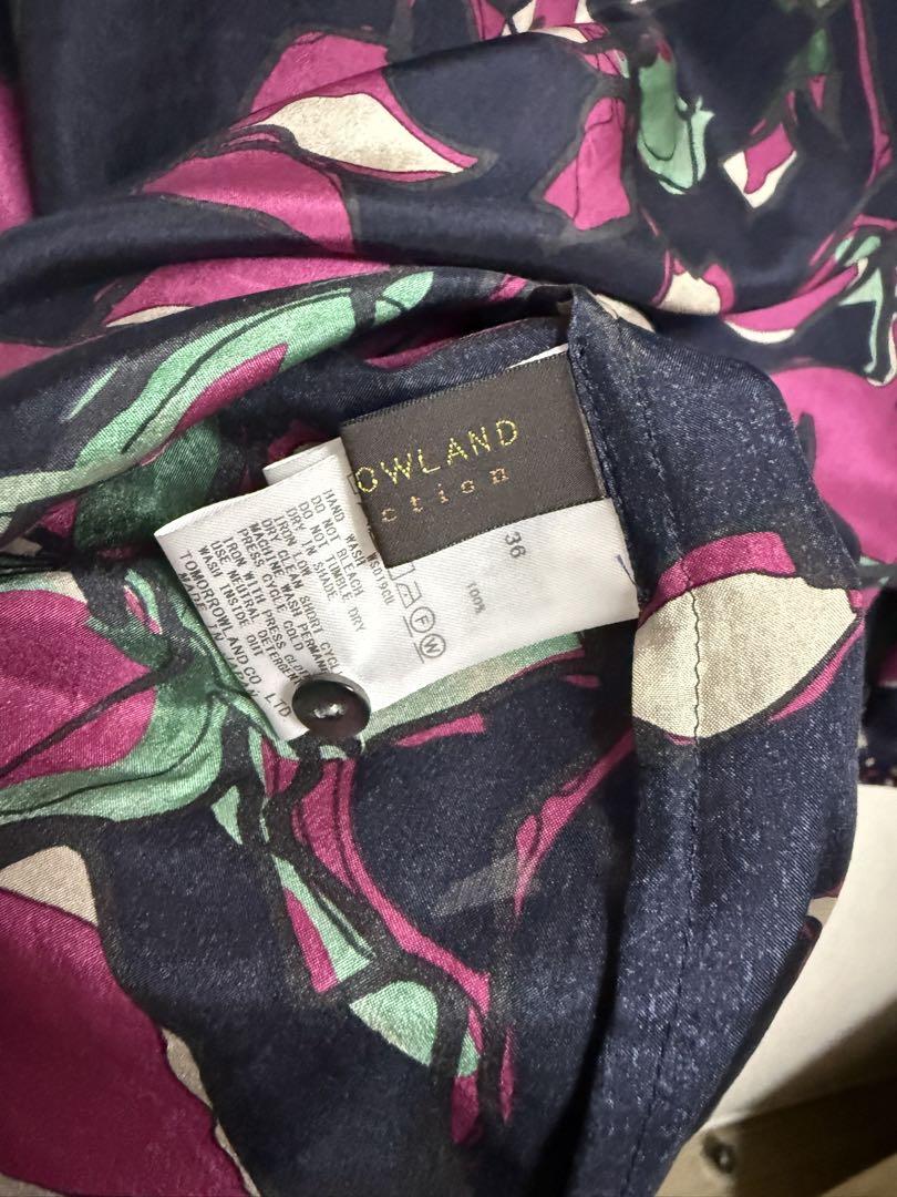 【美品】TOMORROW ROWLAND シルク長袖ブラウス 36