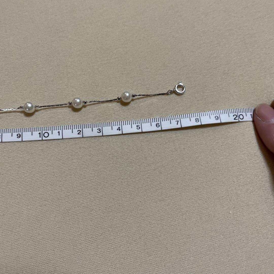 シルバー パール ブレスレット 未使用に近い