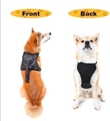 犬用ハーネス 内蔵リード 格納式リード ペットハーネス ブラック