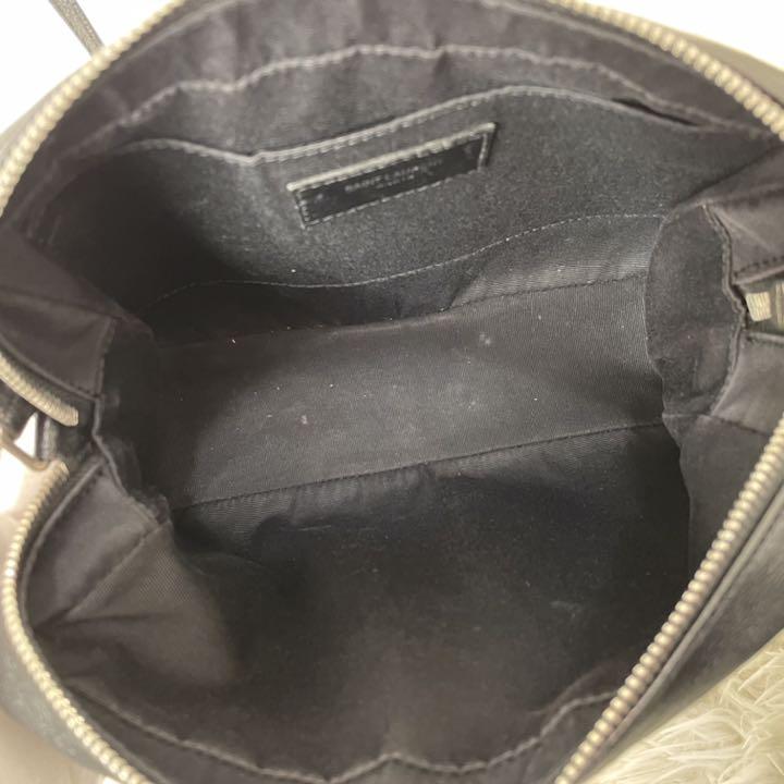在庫安い 美品 ショルダーバッグ ラムスキン ブラック ym7Lf-m59746087547 サンローラン カメラバッグ 豊富なお得