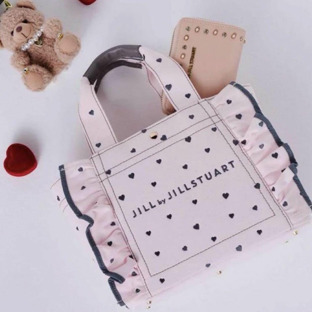 JILL by JILLSTUART ハートフリルトート小　ピンク