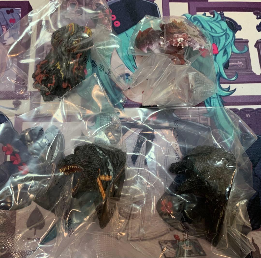 一番くじ ゴジラ E賞　モンスターヘッド　F賞　G賞　H賞　下位賞セット