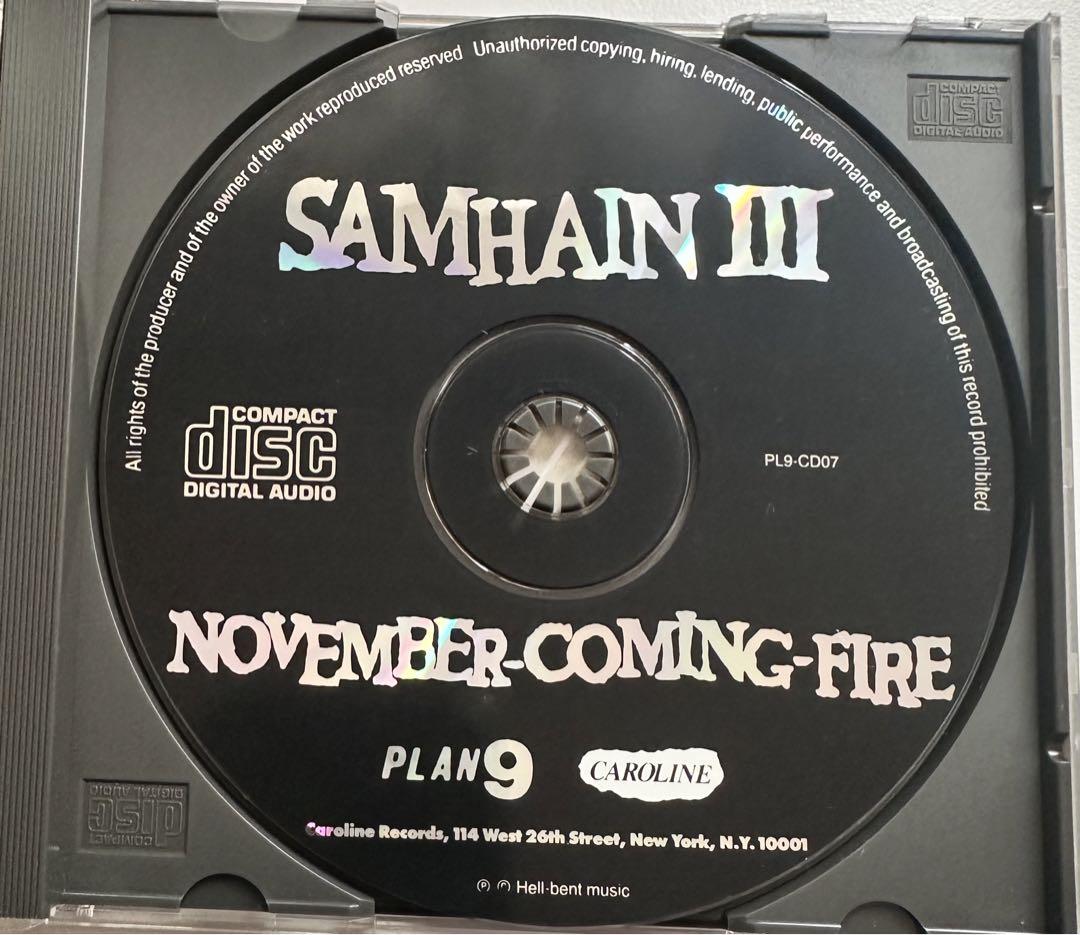 洋楽 SAMHAIN III NOVEMBER-COMING-FIRE PLAN9 SAMHAIN III November Coming Fire PLAN 9 LP 1ST '86 pl9-07