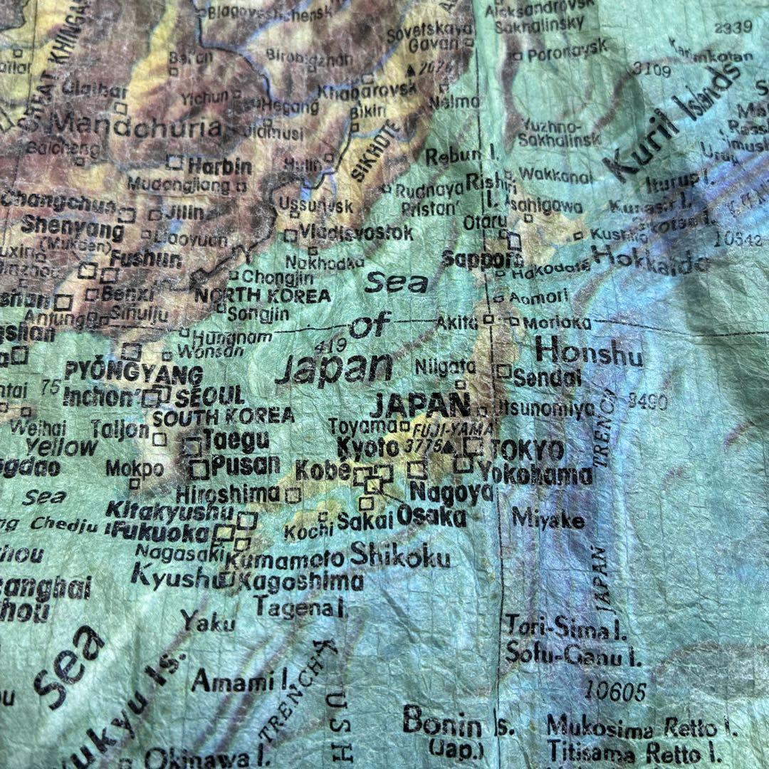 90'sビンテージ古着！アメリカ製 地図柄 ペーパージャケット BLUE SEA