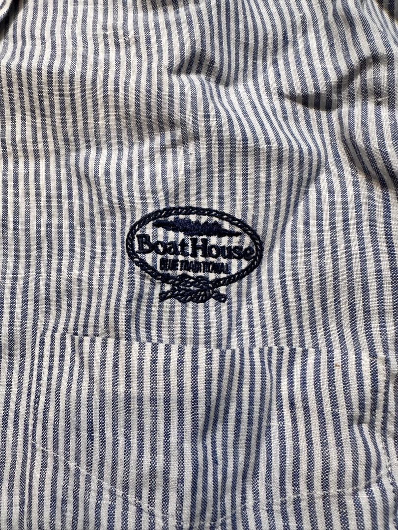 新品同様！van JAC ボートハウス ストライプ柄 リネン 長袖シャツ XL