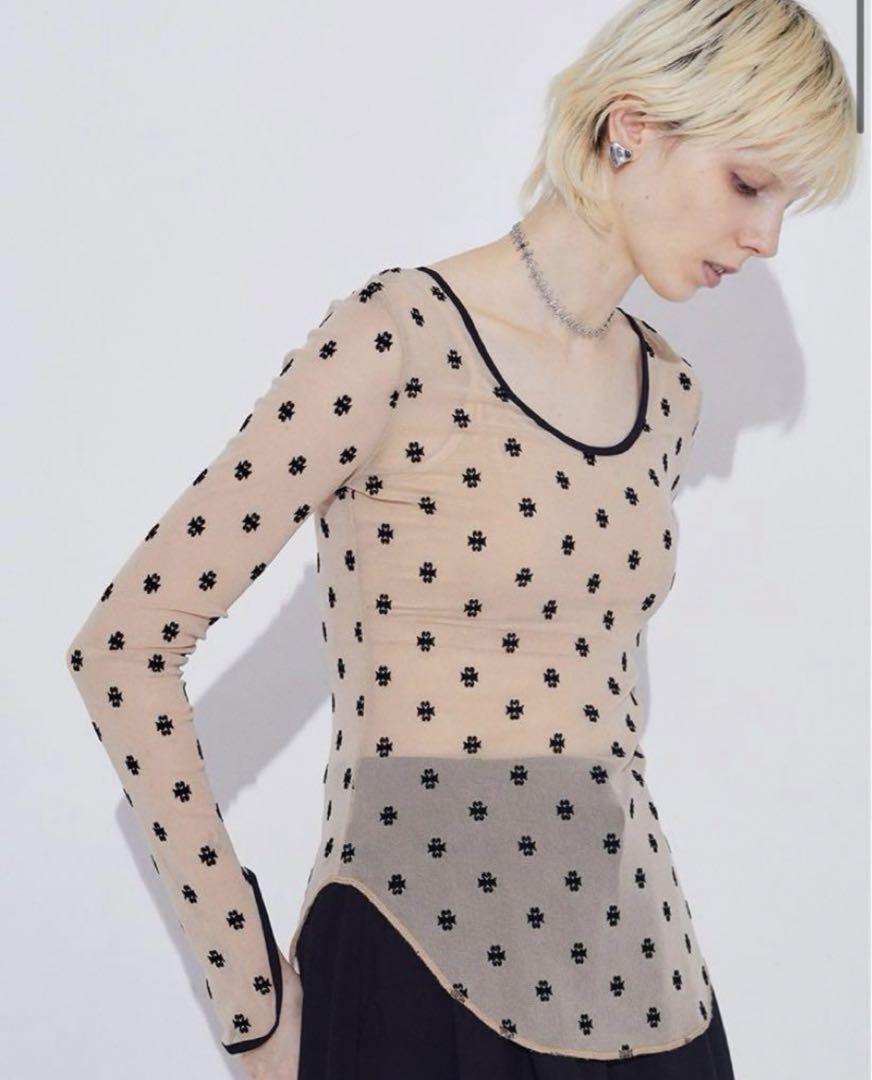 Sorin SWAN LAKEシースルーネックトップス　U-NECK TOP
