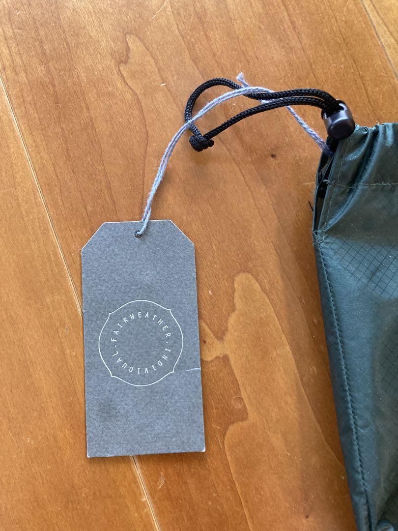 FAIRWEATHER パッカブルレインポンチョ　Lサイズ/グリーン FAIRWEATHER* packable rain poncho (algae green) - BLUE LUG
