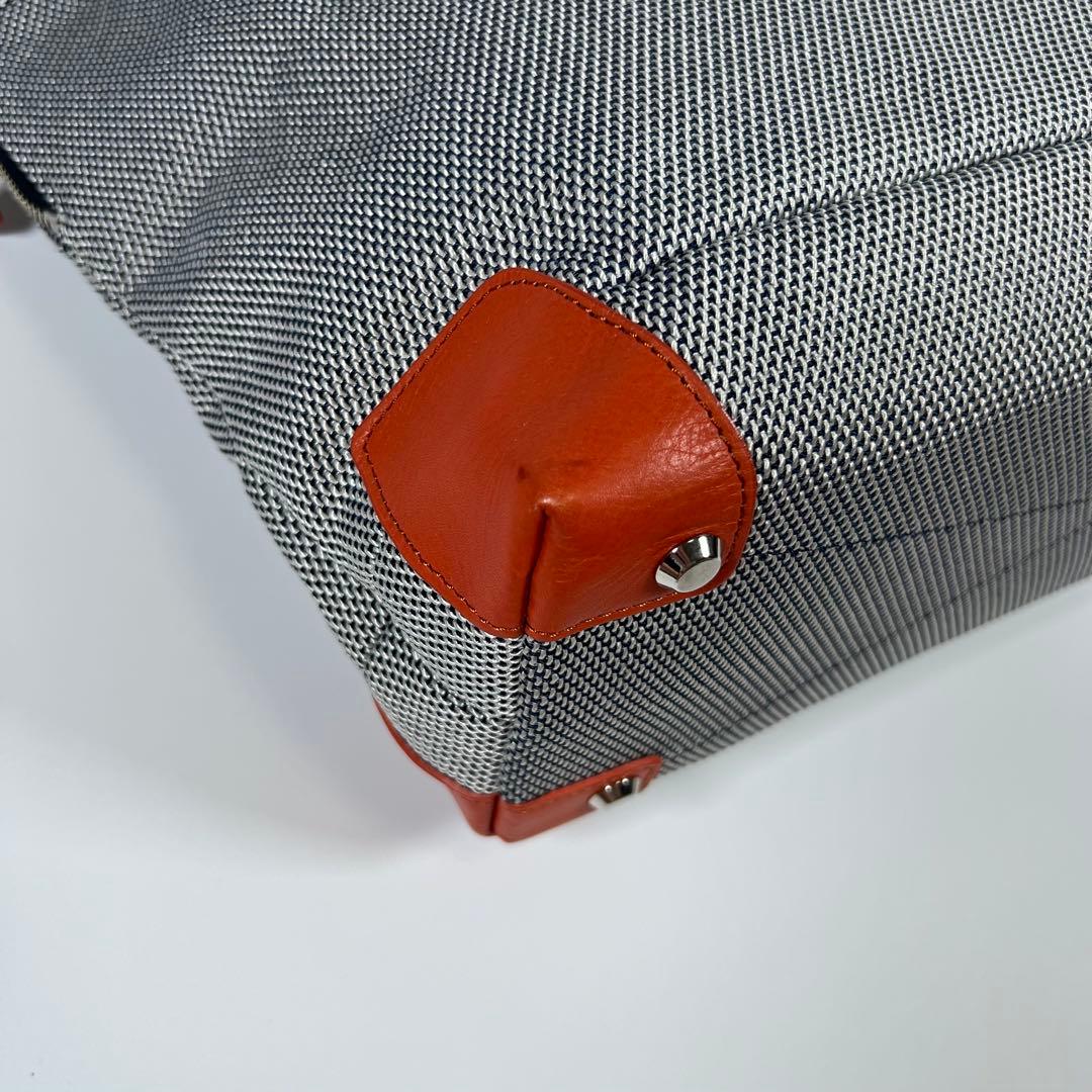 【美品】ペッレモルビダ　トートバッグ　ラージ　キャンバス　レザー　グレー