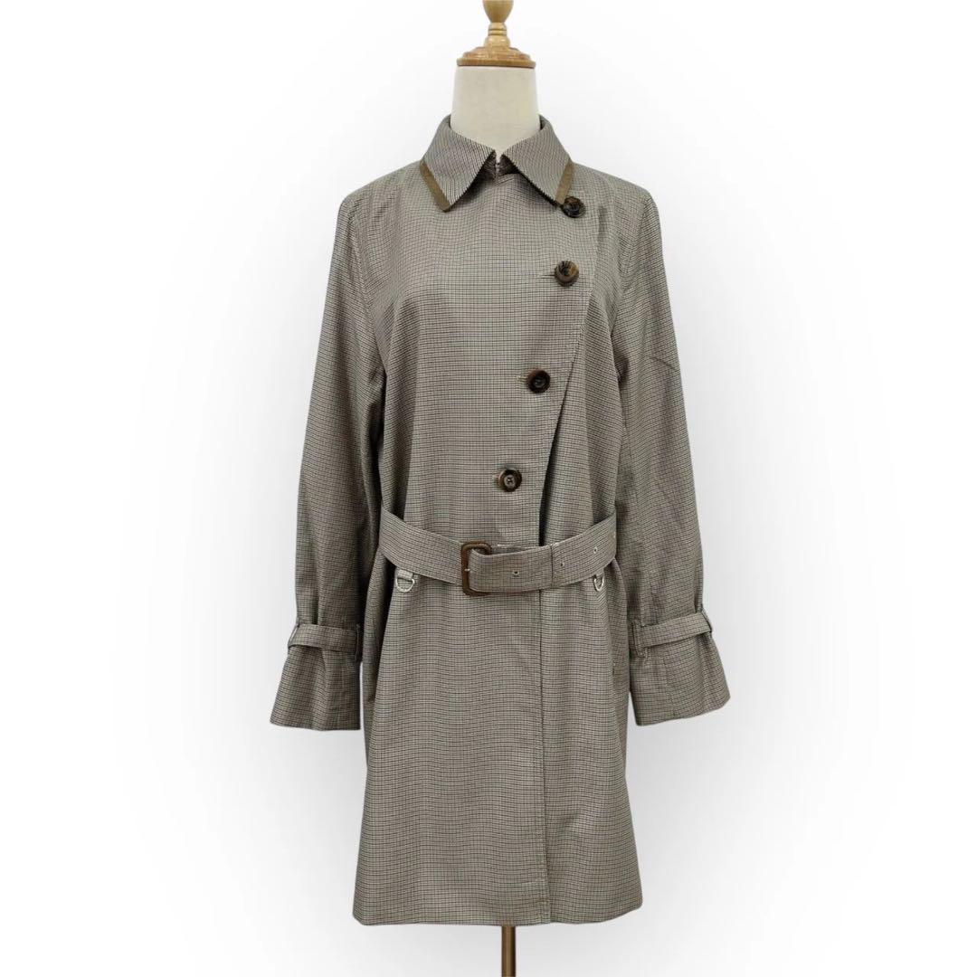 美品❤︎Aquascutum アクアスキュータム チェック ベルト付トレンチコート