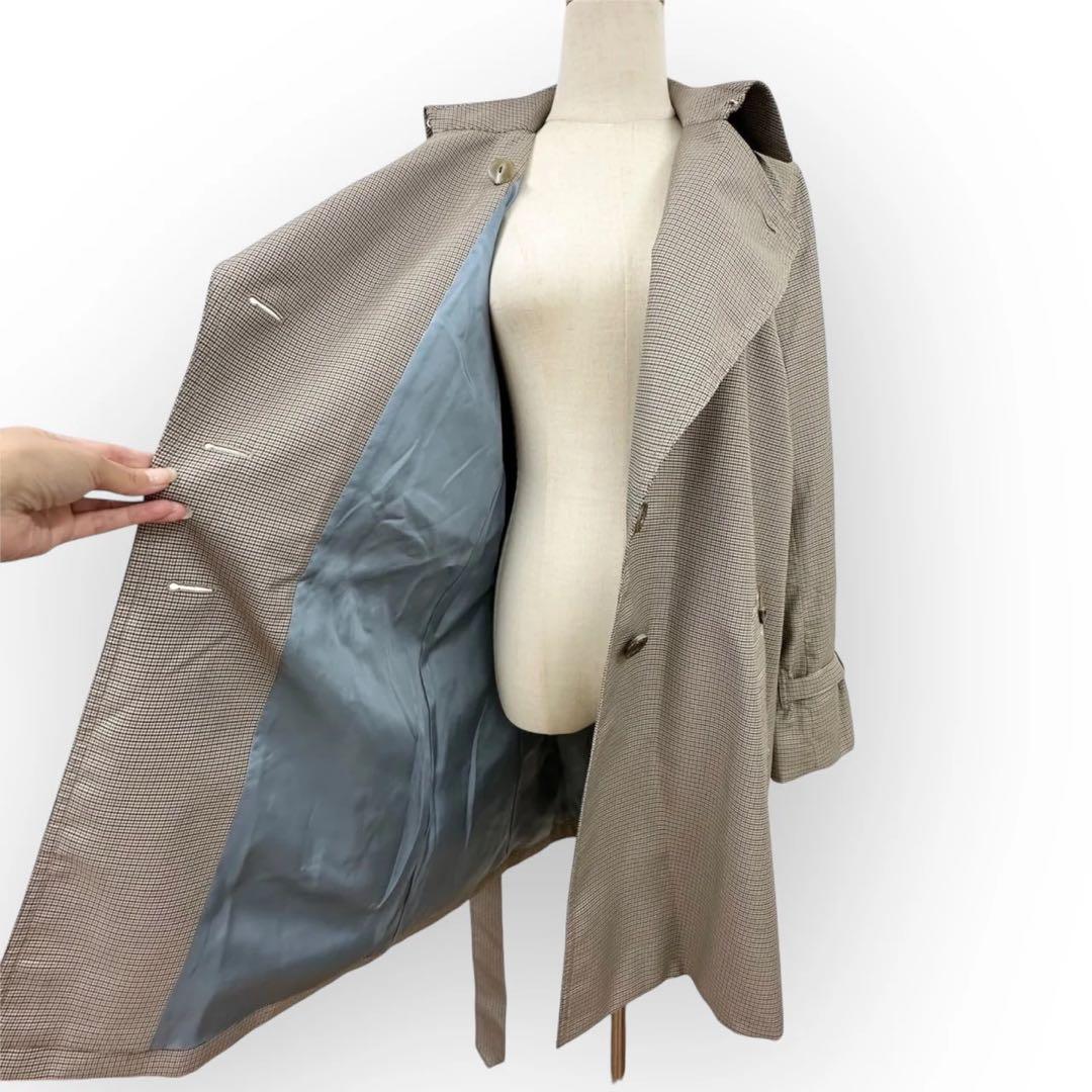 美品❤︎Aquascutum アクアスキュータム チェック ベルト付トレンチコート