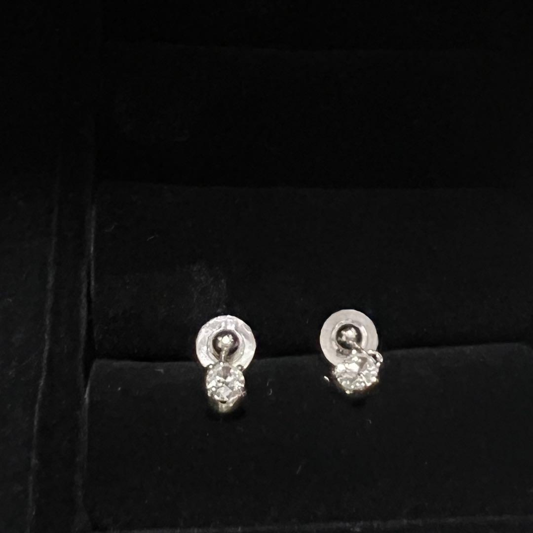 シルバー プラチナダイヤモンド　ピアス