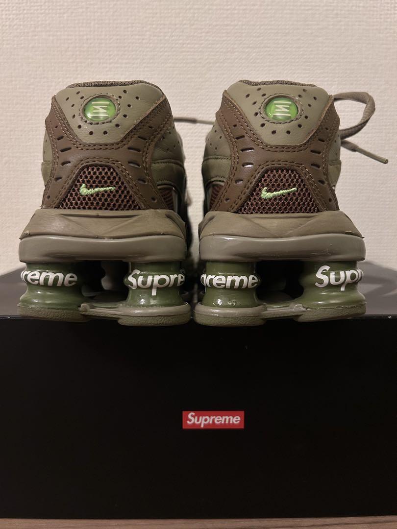 Supreme Shox スニーカー オリーブ