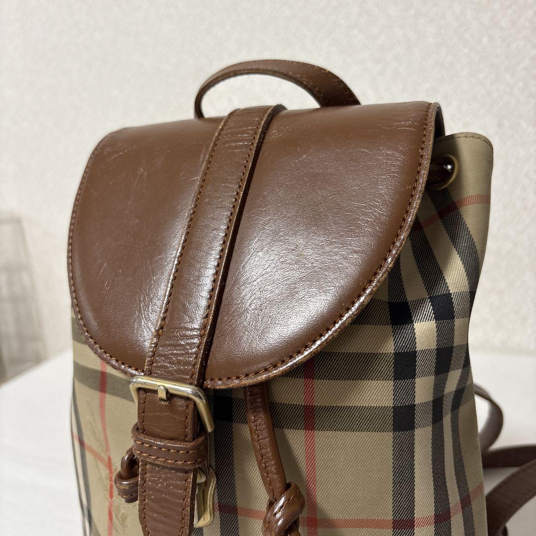 希少 バーバリー ミニリュック ノバチェック シャドーホース ヴィンテージ 希少 BURBERRY バーバリー ノバチェック柄 ミニリュックサック