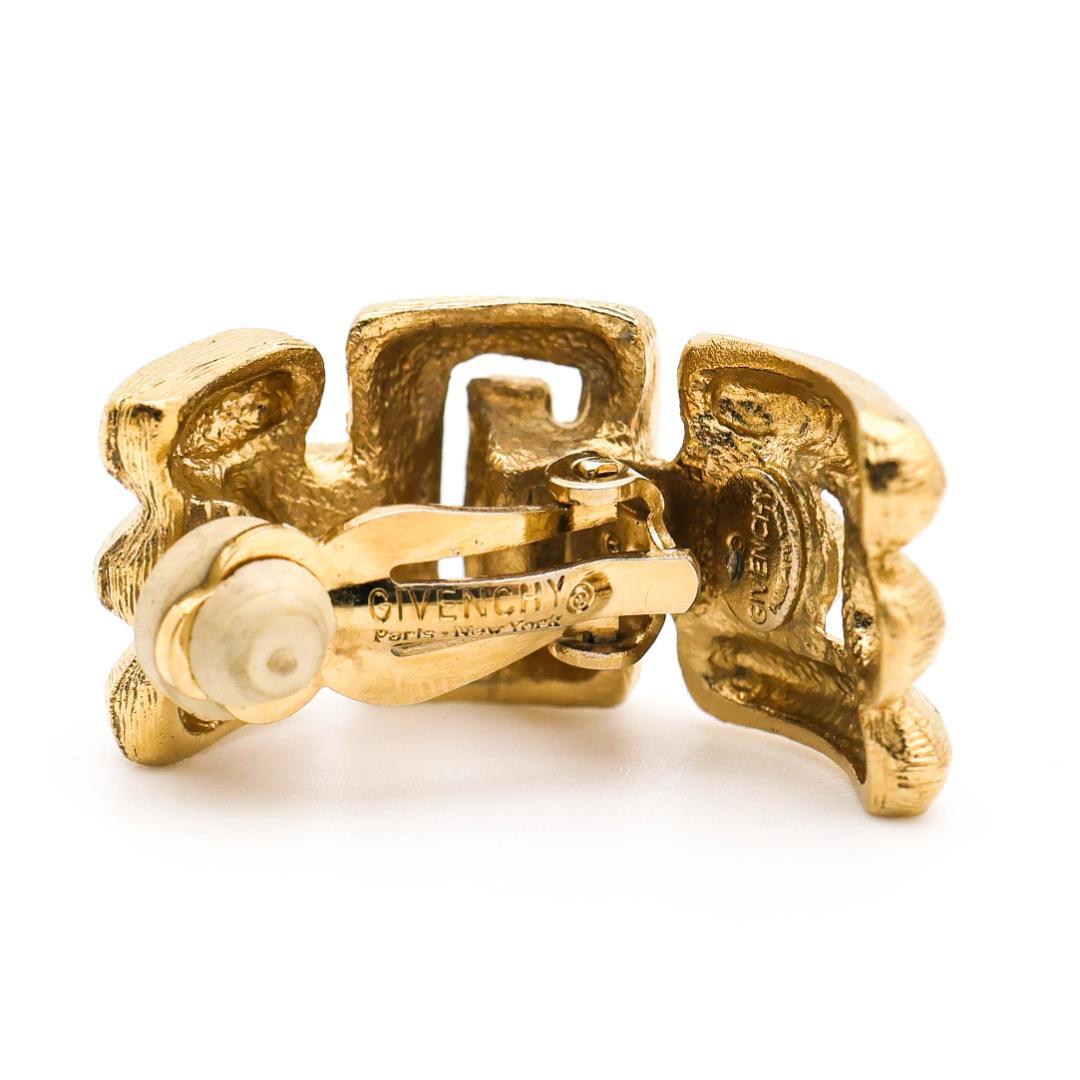 国内外の人気 《希少》GIVENCHY イヤリング ブラック GGロゴ クリップ