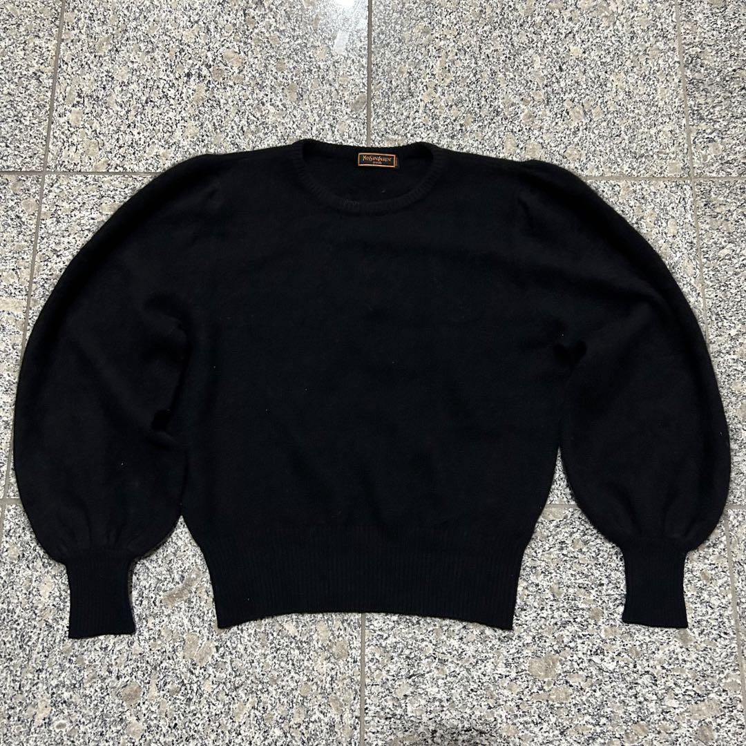 YVES SAINT LAURENT 黒 ブラック ニット セーター