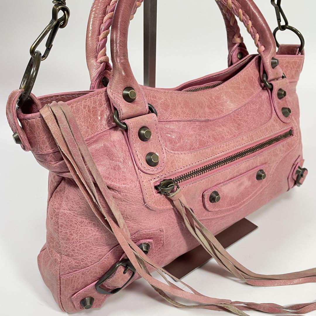 BALENCIAGA ザファースト2way レザー ショルダー ハンドバッグ
