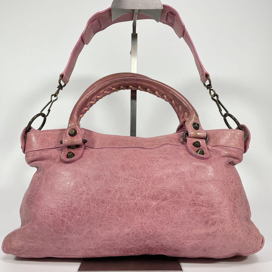 BALENCIAGA ザファースト2way レザー ショルダー ハンドバッグ