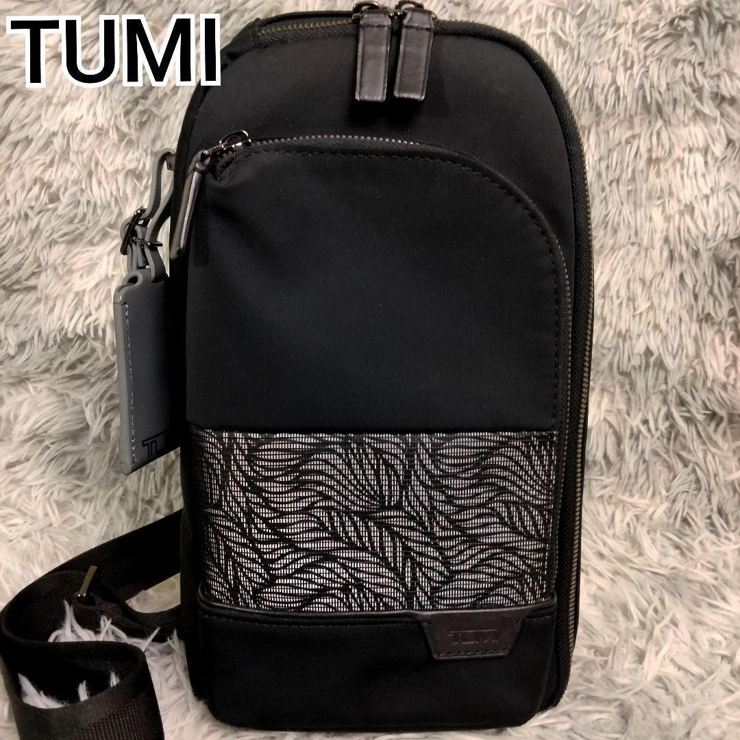 【美品】TUMI グレゴリー スリング ハリソン ボディバッグ T186  黒バッグ