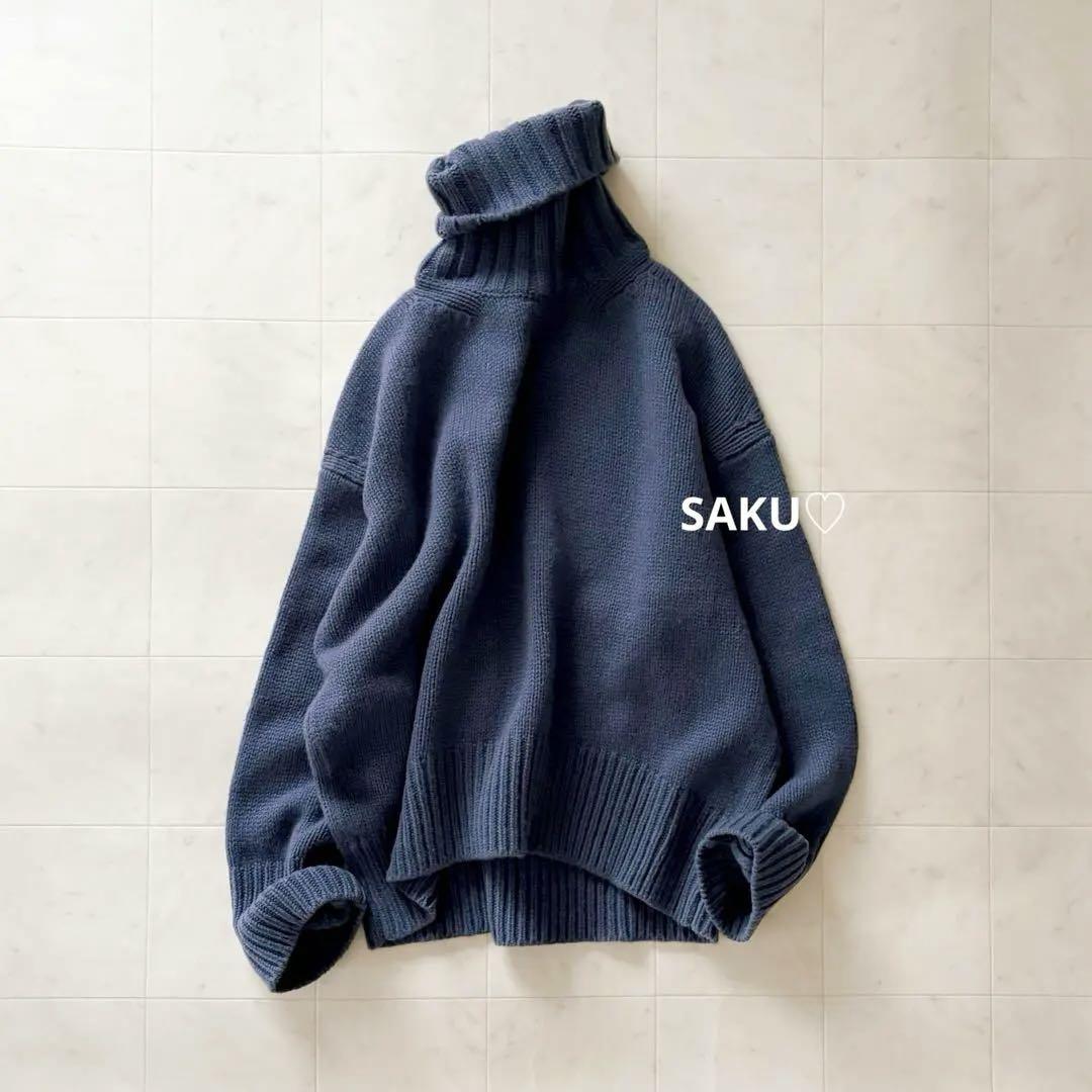 23AW❣️定価3.5万 ギャルリーヴィー ファインウールタートルネックニット S