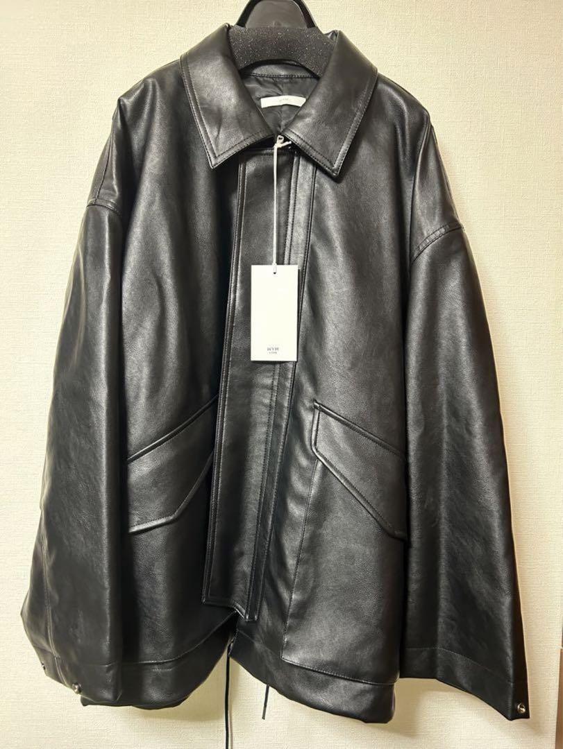 【WYM LIDNM】FAUX LEATHER MILITARY BLOUSON