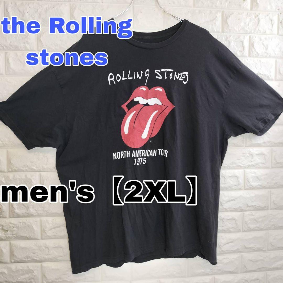 C929【The Rolling Stones】半袖Tシャツ【メンズ2XL】黒