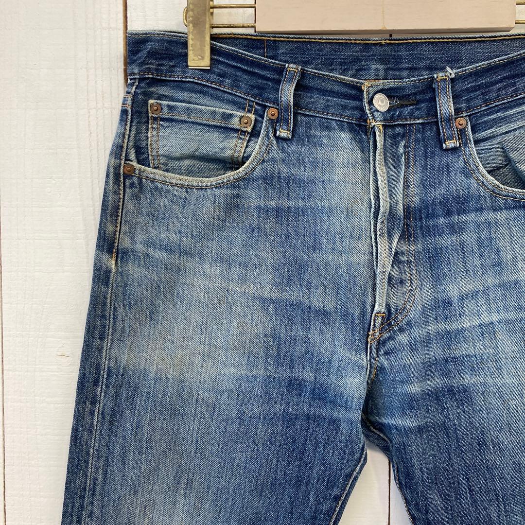 ★送料無料★Levis501★濃紺霜降りインディゴ 鬼ヒゲ ★W32